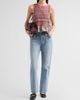 Ganni Women's Check Cotton Smocked Tie Top - 2