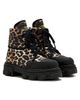 Ganni Women's Cleated Leopard Print Denim Ankle Boots - 2