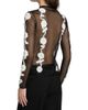 Ganni Women's Crochet Flower Appliqué Mesh Knit Top - 5