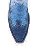 Ganni Women's Embroidered Mid-Shaft Denim Boots - 3