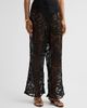 Ganni Women's Embroidered Net Tie Trousers - 4