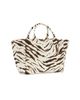 Ganni Women's Extra-Large Zebra-Print Cotton Tote Bag - 2