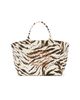 Ganni Women's Extra-Large Zebra-Print Cotton Tote Bag - 4