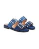 Ganni Women's Feminine Buckle-Strap Denim Sandals - 2