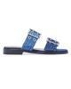 Ganni Women's Feminine Buckle-Strap Denim Sandals - 4