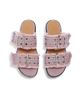Ganni Women's Feminine Fringed Denim Sandals - 3