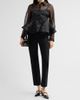 Ganni Women's Flocked Dot Organza Peplum Shirt - 2