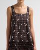 Ganni Women's Floral Check Ruffle Mini Dress - 5