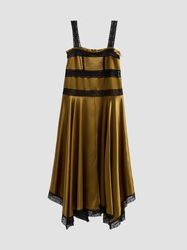 Ganni Women's Fluid Satin Long Slip Dress