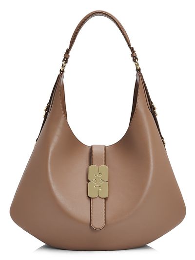 Ganni Women's Kat Large Leather Hobo Bag