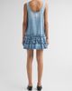 Ganni Women's Lightweight Denim Frill Mini Dress - 3