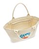 Ganni Women's Medium Embroidered-Logo Graphic Cotton Canvas Shopper Tote Bag - 3