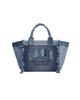 Ganni Women's Medium Trapeze Logo Denim Shopper Tote Bag - 2