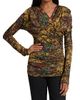 Ganni Women's Ruched Floral Long-Sleeve Top - 3