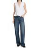 Ganni Women's Stretch-Cotton V-Neck Blouse - 2