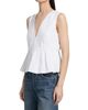 Ganni Women's Stretch-Cotton V-Neck Blouse - 4