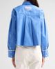 Ganni Women's Stretch Cotton Cropped Bowling Shirt - 3