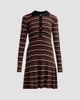 Ganni Women's Stripe Wool Polo Mini Dress - 6