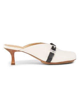 Ganni Women's Sue Buckle-Detail Mules