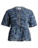 Ganni Women's Tapestry Denim Peplum Blouse - 1
