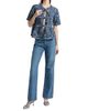Ganni Women's Tapestry Denim Peplum Blouse - 2