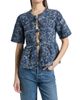 Ganni Women's Tapestry Denim Peplum Blouse - 3