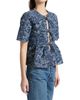 Ganni Women's Tapestry Denim Peplum Blouse - 4