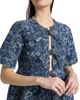 Ganni Women's Tapestry Denim Peplum Blouse - 6