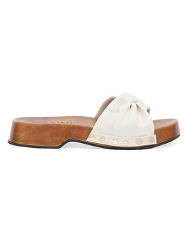 Ganni Women's Tia Fairy Knotted Stud Clogs