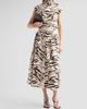 Ganni Women's Tiger Print Stretch Cotton Ruched Top - 2