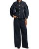 Ganni Women's Tweed Denim Peplum Jacket - 2