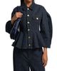 Ganni Women's Tweed Denim Peplum Jacket - 3