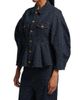 Ganni Women's Tweed Denim Peplum Jacket - 4
