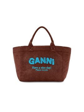Ganni Women's XXL Logo Shopper Tote Bag