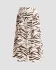 Ganni Women's Zebra Print Stretch-Cotton Midi Skirt - 1