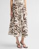 Ganni Women's Zebra Print Stretch-Cotton Midi Skirt - 4