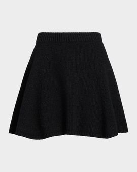 Ganni Wool-Blend Knit Miniskirt