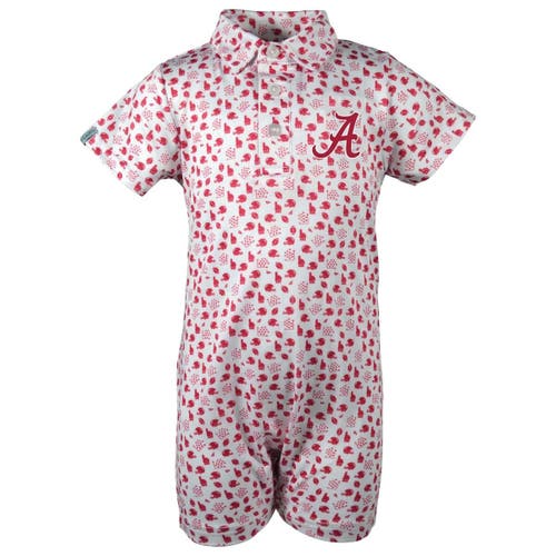 GARB Infant Garb White Alabama Crimson Tide Earnest Polo Romper 