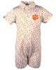 GARB Infant Garb White Clemson Tigers Earnest Polo Romper  - 1