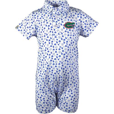 GARB Infant Garb White Florida Gators Earnest Polo Romper 