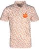 GARB Toddler Garb White Clemson Tigers Earnest Allover Print Polo  - 1