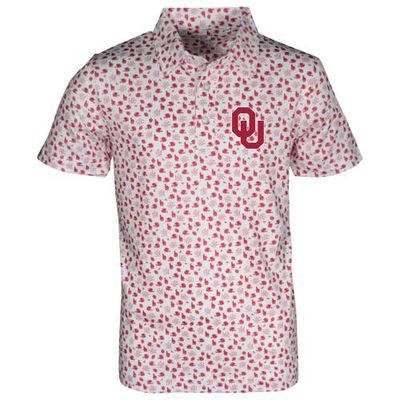 GARB Toddler Garb White Oklahoma Sooners Earnest Allover Print Polo 