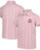 GARB Youth Garb White/Scarlet Ohio State Buckeyes Tom Allover Print Performance Polo  - 1