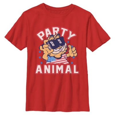 Garfield Garfield Boys' Cat Party Animal Graphic Short Sleeve T-Shirt