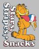 Garfield Garfield Girls' Stars Stripes and Snacks Graphic Short Sleeve T-Shirt - 2