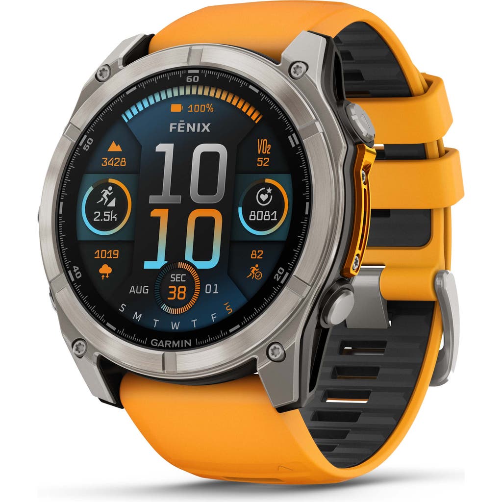 Garmin Garmin fenix 8 51mm, AMOLED, Ultimate Outdoor GPS Smartwatch, Saphire, Bare Graphite Titanium