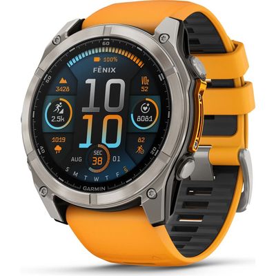 Garmin Garmin fenix 8 51mm, AMOLED, Ultimate Outdoor GPS Smartwatch, Saphire, Bare Graphite Titanium