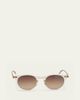 Garrett Leight Men's Clune Sun Keyhole-Bridge Round Sunglasses - 1