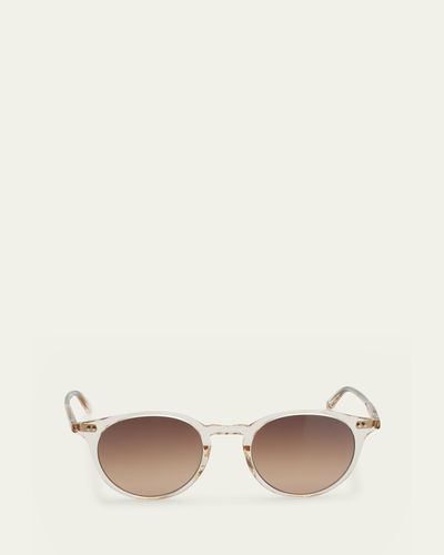Garrett Leight Men's Clune Sun Keyhole-Bridge Round Sunglasses