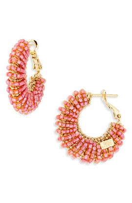 Gas Bijoux Gas Bijoux Izzia Beaded Hoop Earrings